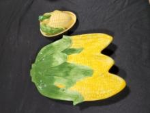 Corn on the Cob Butter Dish and Serving Platter