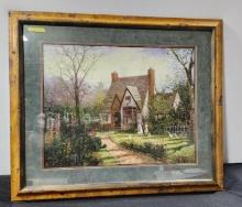 The Cottage, by Robert Girrard (Thomas Kinkade) Signed and Framed, No. 106/250