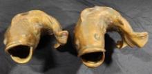 Figural Cast Metal Large Mouth Fish