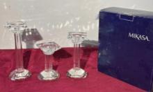 Set of 3 Colosseum Candle Holders, 6in to 10in w/ Orig. Box