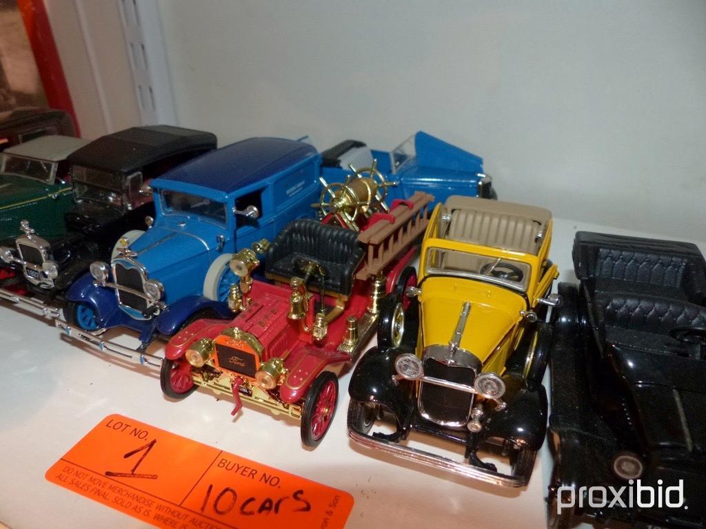 (10) VARIOUS MODEL TOY CARS COLLECTIBLE TOY
