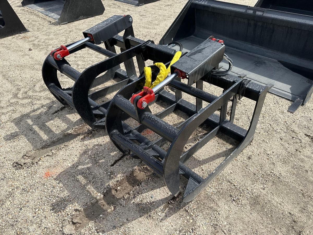 NEW MIDSTATE 60IN. GRAPPLE ROCK BUCKET SKID STEER ATTACHMENT