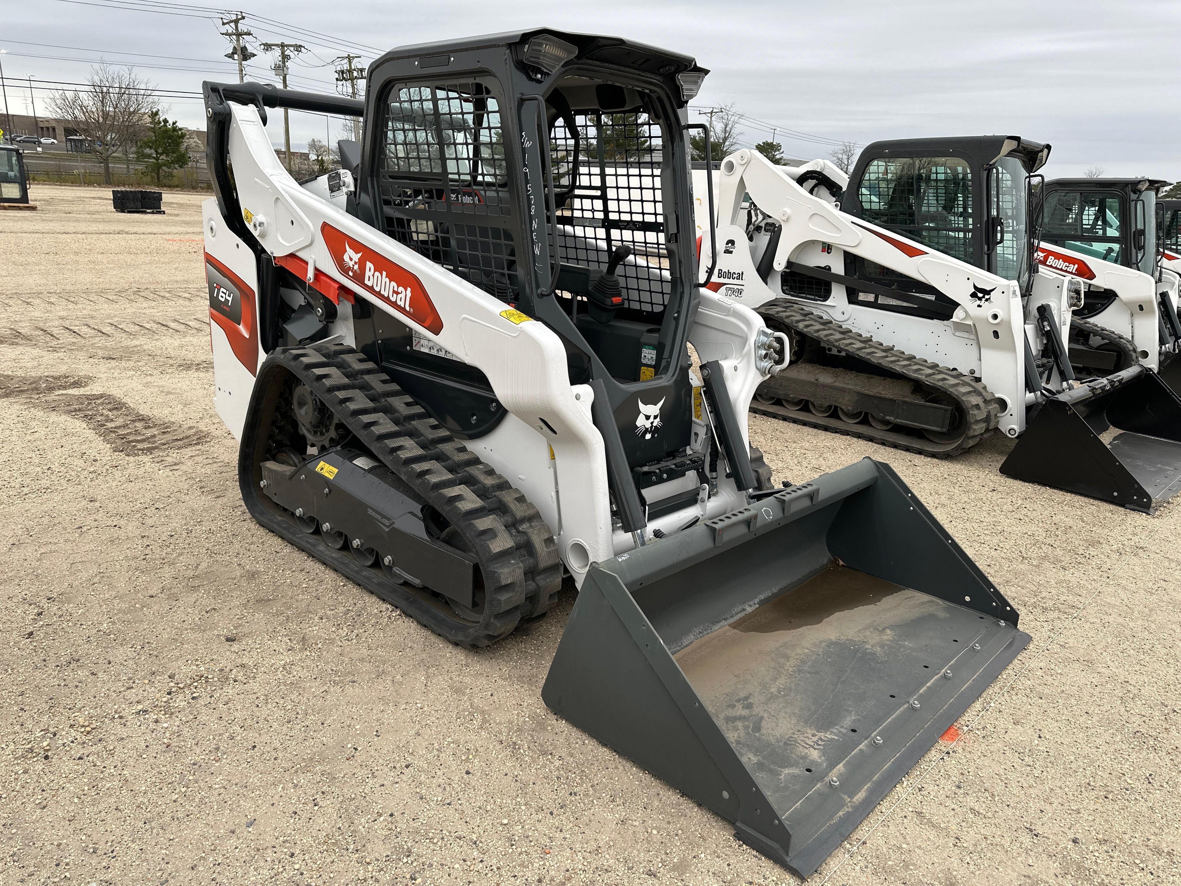 2023 BOBCAT T64 RUBBER TRACKED SKID STEER SN-19578... powered by diesel engine, equipped with
