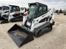 2017 BOBCAT T595 RUBBER TRACKED SKID STEER SN:B3NK13033 powered by diesel engine, equipped with