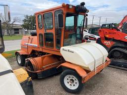 BROCE RJT350 SWEEPER SN:406738...powered by diesel engine, equipped with EROPS, air, heat, 8ft. broo