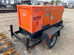 GODWIN GHP45 KW-R GENERATOR SN:68741 powered by diesel engine, equipped with 53KVA, 41KW, trailer