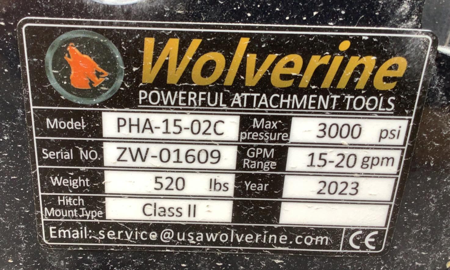 2023 Wolverine 3-Point Hitch Skid Steer Attachment