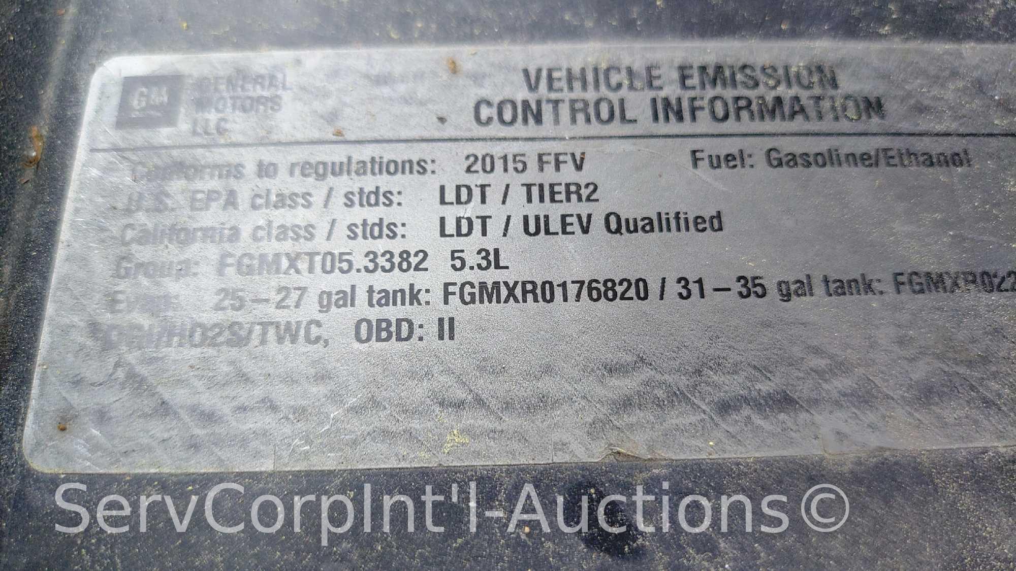 2015 Chevrolet Tahoe Multipurpose Vehicle (MPV), VIN # 1GNLC2EC1FR254413
