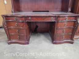 6' Brown Executive Desk with Topper