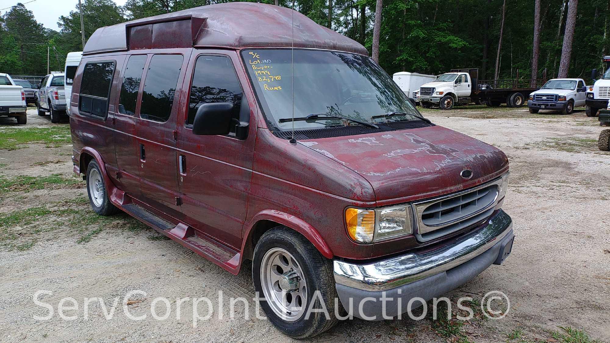 1999 Ford Econoline Van, VIN # 1FDRE1422XHC19172 with Wheel Chair Lift