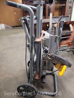 Ridgid Portable Table Saw Stand with Dewalt 12" Miter Saw Attached