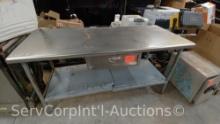 Stainless Top Single Drawer 6' Table (Seller: St. Tammany Parish School Board)