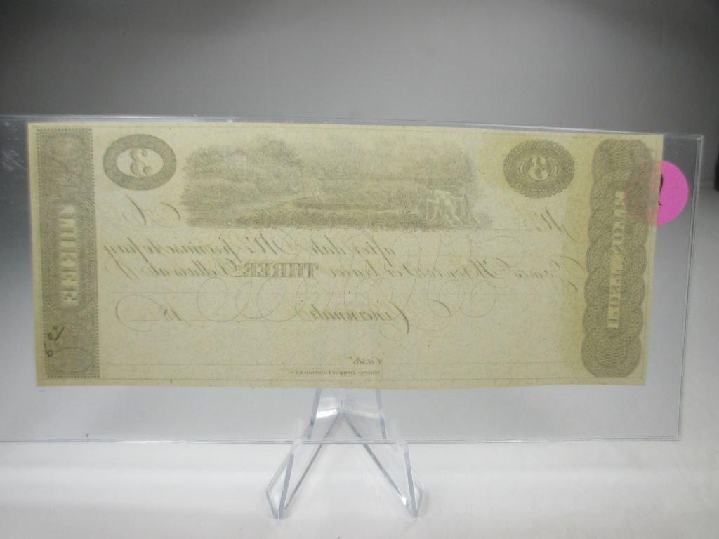 jr-12 UNC 1800's $3 Obsolete note from Cincinnati Ohio