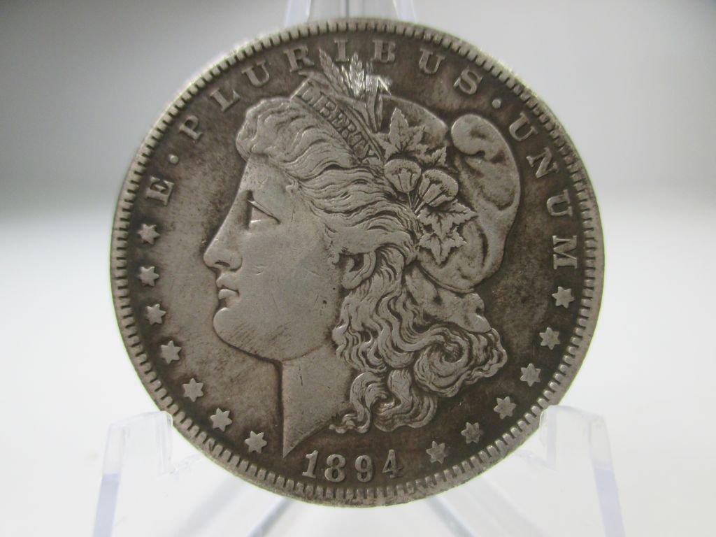 t-15 XF 1894-0 XF Morgan Silver Dollar. KEY DATE