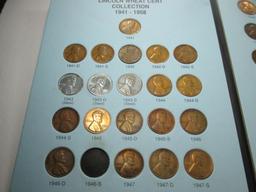 jr-17 1941-1958 Lincoln Cent Book. Missing 2 coins