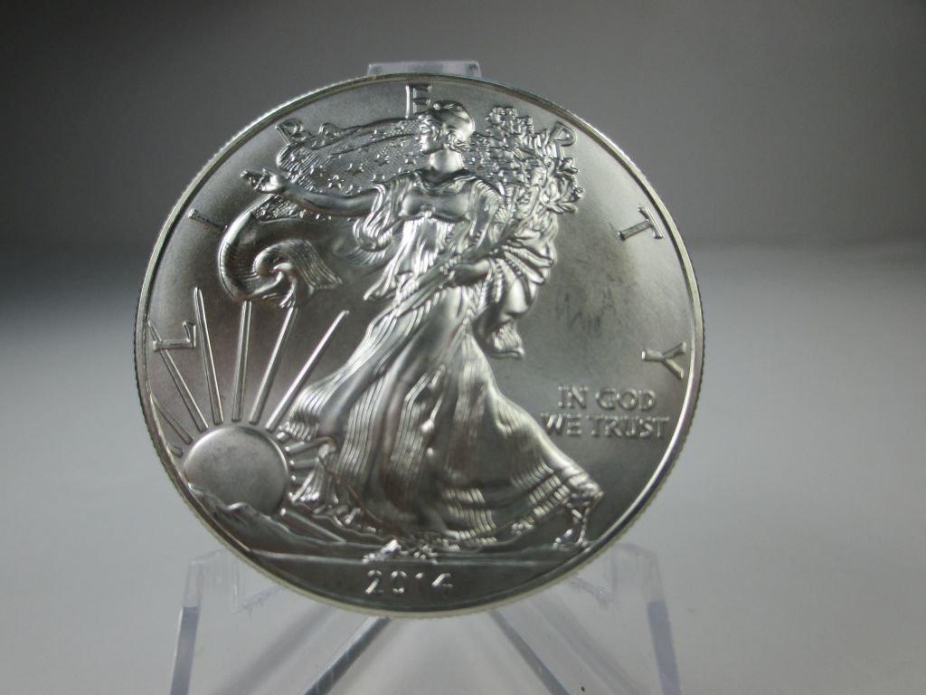 jr-20 2014 American Silver Eagle in GEM BU Condition