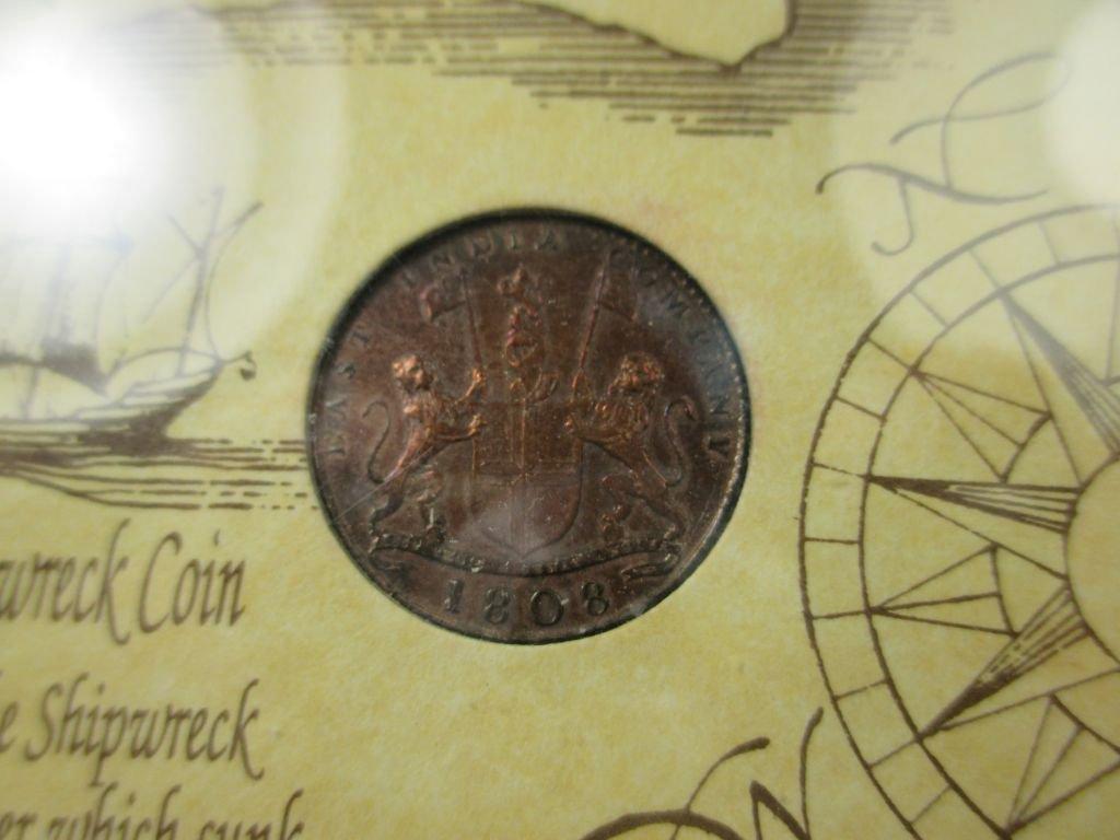 h-7 1809 Admiral Gardner Shipwreck Coin in Plastic holder.
