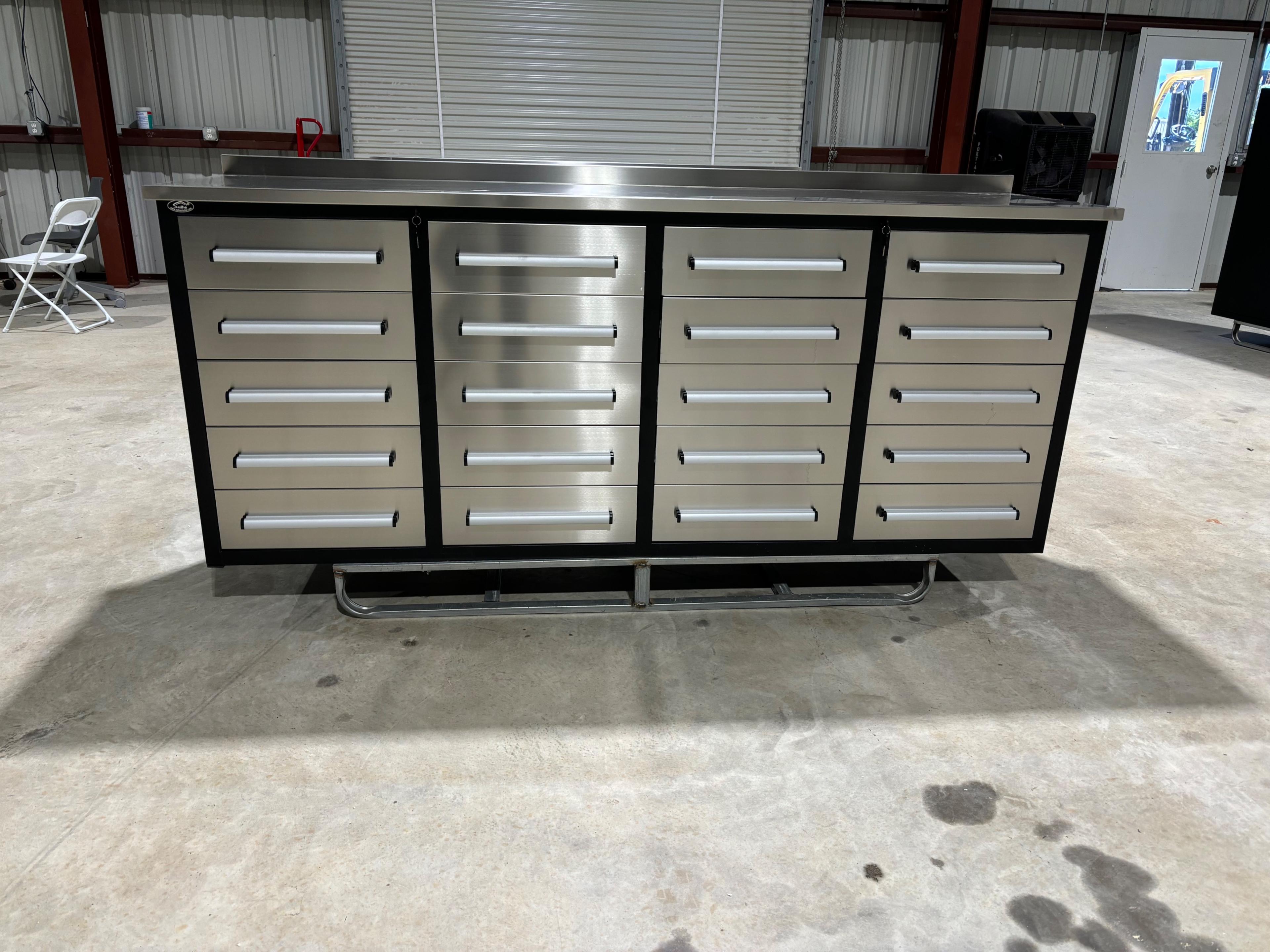 7'4" Stainless Steel Tool Chest & Workbench
