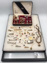 Collection of Men's Jewelry Including Several