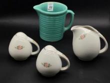 Lot of 4 Including 5 1/2 Inch Tall Stoneware