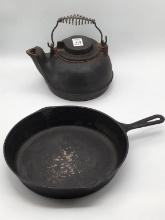 Lot of 2 Cast Iron Pieces Including Un-Marked