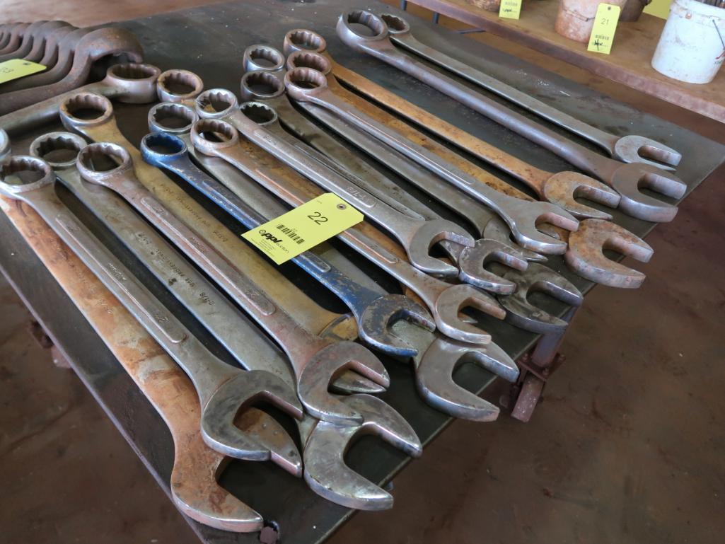 LOT: Assorted 1-7/8 in. to 3 in. Combination Wrenches