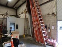 LOT: (1) 46' Fiberglass Extension Ladder, (2) 32' Fiberglass Extension Ladders, (1) 28' Fiberglass