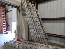 LOT: (1) 24' Aluminum Extension Ladder, (3) 20' Aluminum Extension Ladders