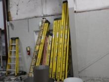 LOT: (2) 10' Fiberglass Ladders, (1) 8' Fiberglass Ladder