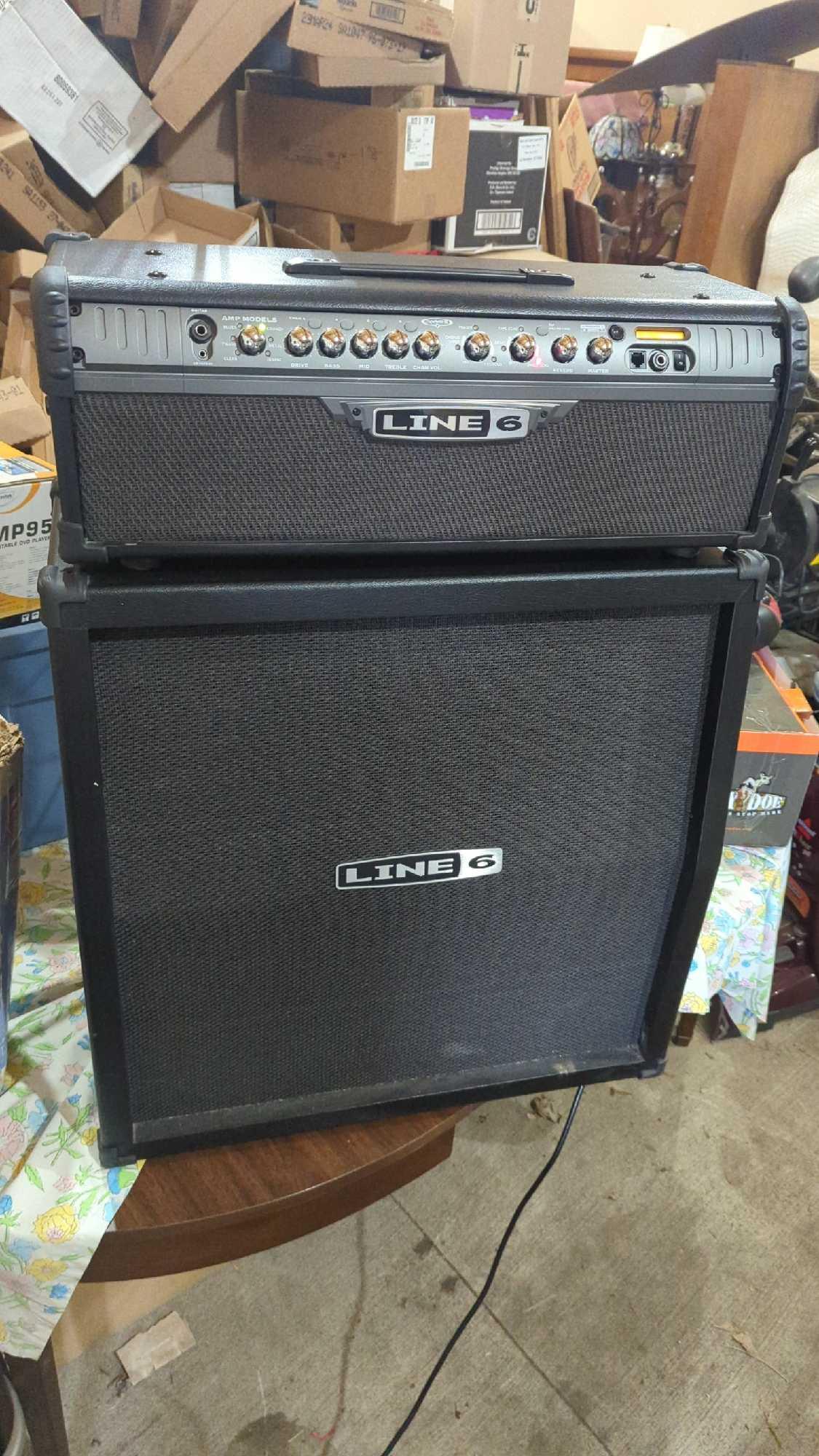 LINE 6 SPIDER III AMPLIFIER with FBV EXPRESS, SPIDER III TUNER & CORDS AS SEEN