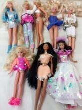 ASSORTED BARBIE DOLLS AND POCAHONTAS DOLL