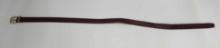 CHRISTIAN DIOR FULL GRAIN LEATHER BELT 37"L BURGUNDY IN COLOR MADE IN SPAIN