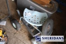 ROLLING GARDEN STOOL CART: ROLLING GARDEN STOOL CART IN GOOD USED COND