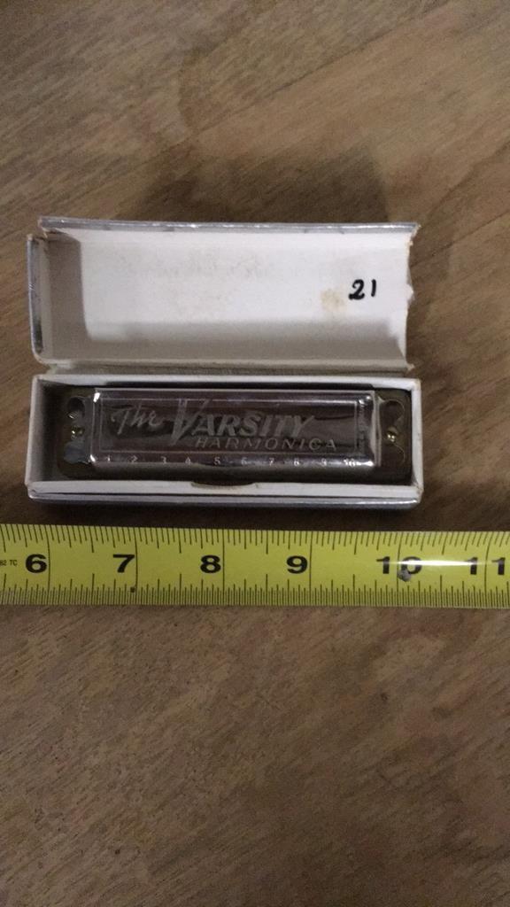 Vintage harmonica in original box