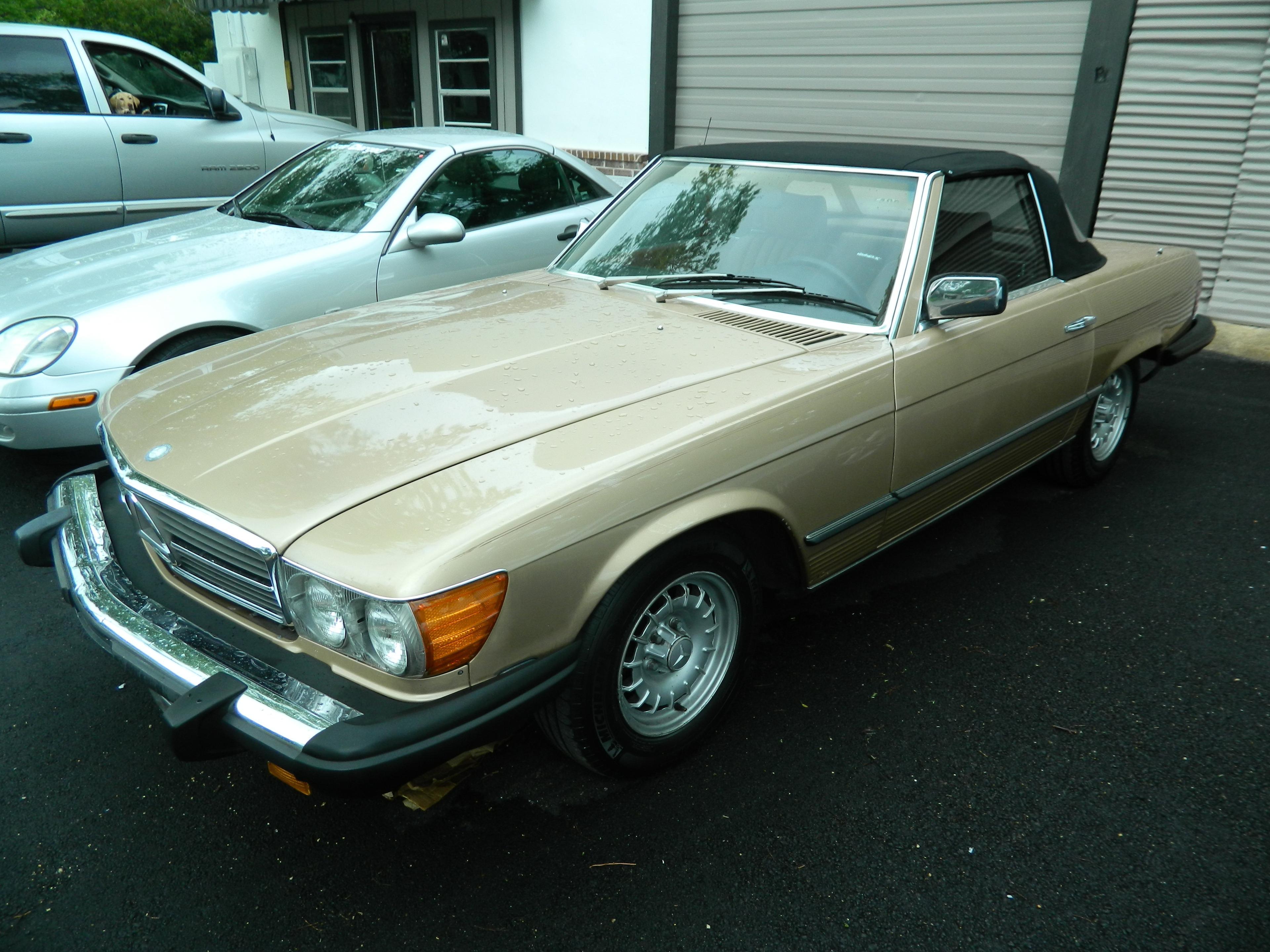 1985 Mercedes Benz 380SL, 3.8L OHC V8, 4 Speed Automatic Transmission. Both Hard and Soft Tops