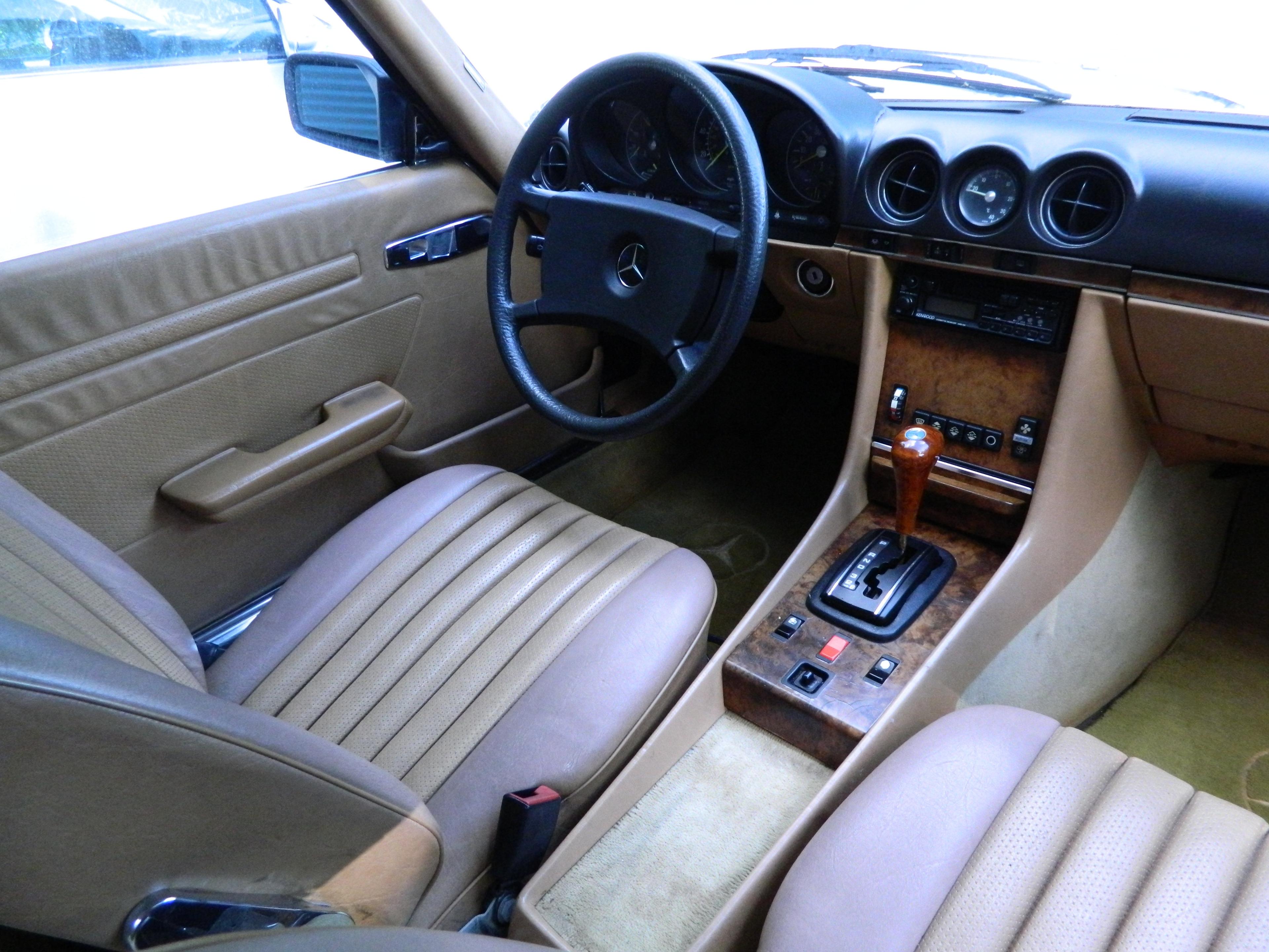 1985 Mercedes Benz 380SL, 3.8L OHC V8, 4 Speed Automatic Transmission. Both Hard and Soft Tops