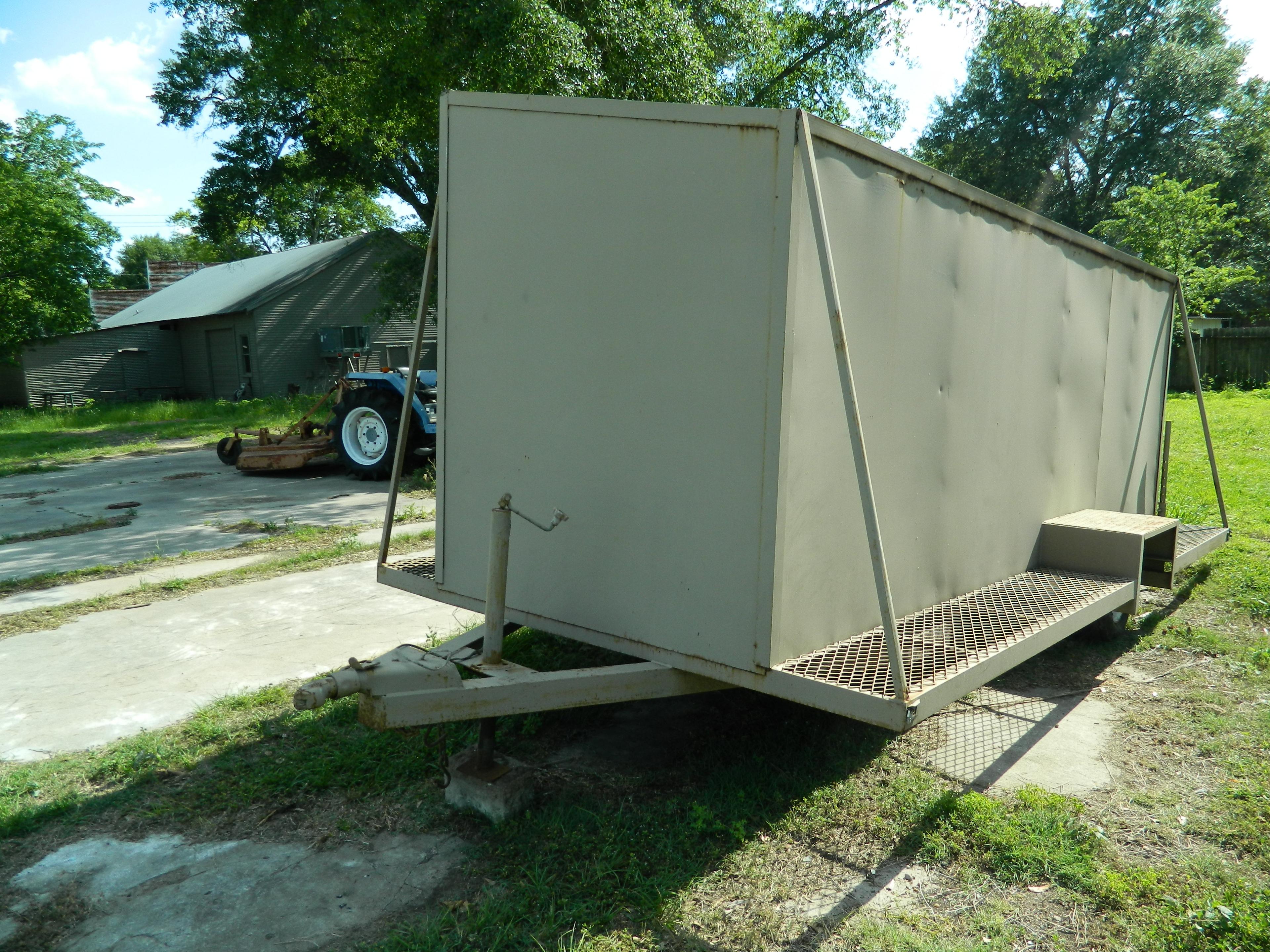 All Steel Recycle Trailer, small wheels, bumper pull, no title, shop made, bill of sale only.