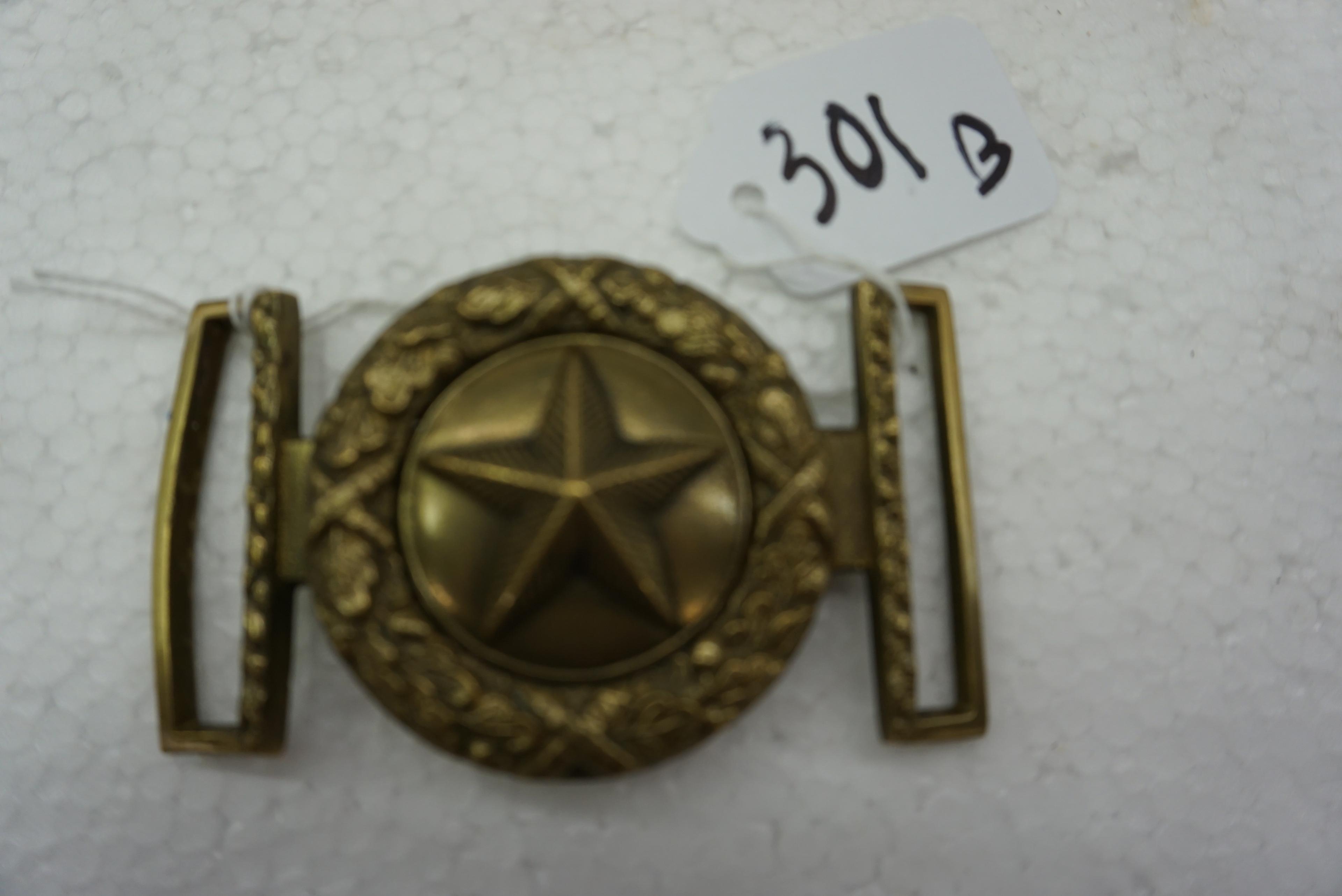 Reproduction Brass Confederate States Texas Officer's Belt Buckle, Made by Parsley's Brass Works