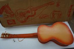 Vintage 1950's The Lone Ranger Toy Guitar with ORIGINAL Box! 11"x30" Jefferson, Philadelphia, PA