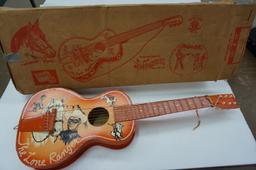 Vintage 1950's The Lone Ranger Toy Guitar with ORIGINAL Box! 11"x30" Jefferson, Philadelphia, PA
