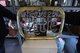 Cerveza Light Working Neon Sign, Older Model, Dirty from storage, NO SHIPPING! PICK-UP ONLY!
