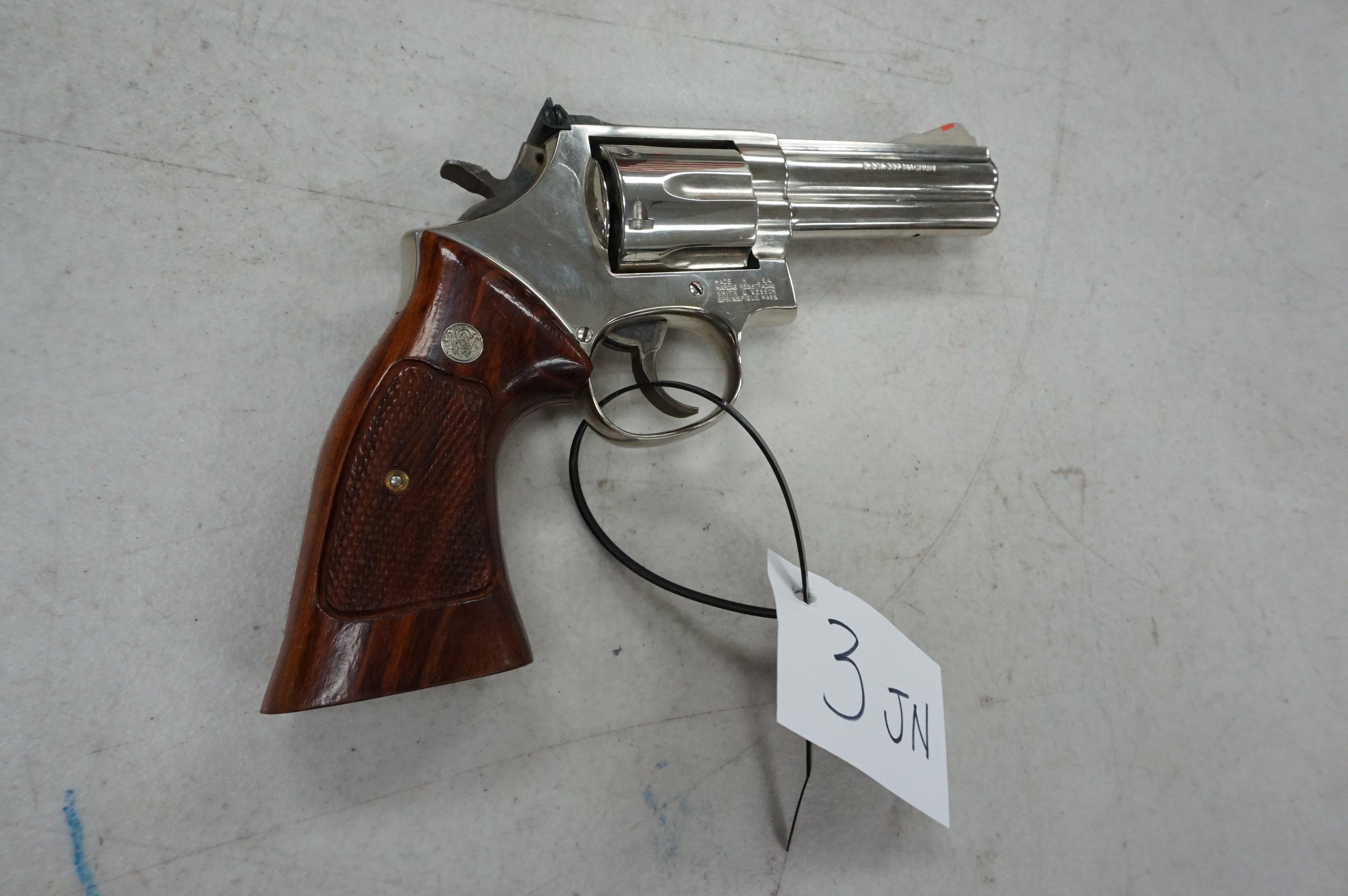 John Mark Necker Estate: Smith & Wesson 586 Revolver, .357 Magnum, Serial # AUK4861 Stainless