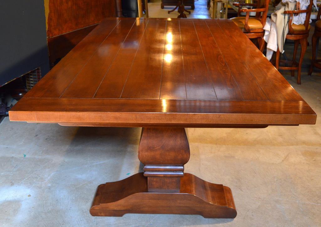 Fine Large Cherry Trestle Dining Table