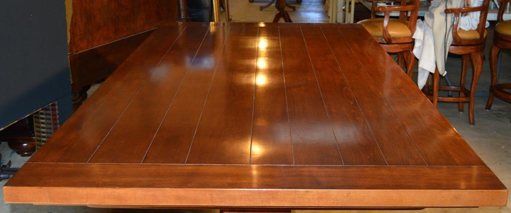 Fine Large Cherry Trestle Dining Table