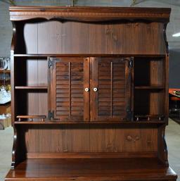 Quality Vintage Colonial Style Ethan Allen Pine Desk & Book Hutch