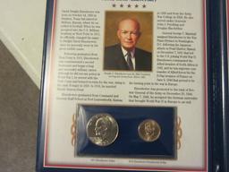 Dwight D. Eisenhower, 125 Anniversary, Pcs Stamps And Coins