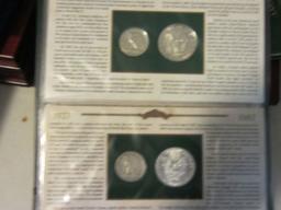 Liberty Half And Silver Eagles, 9 Coins Each, 1986-1994