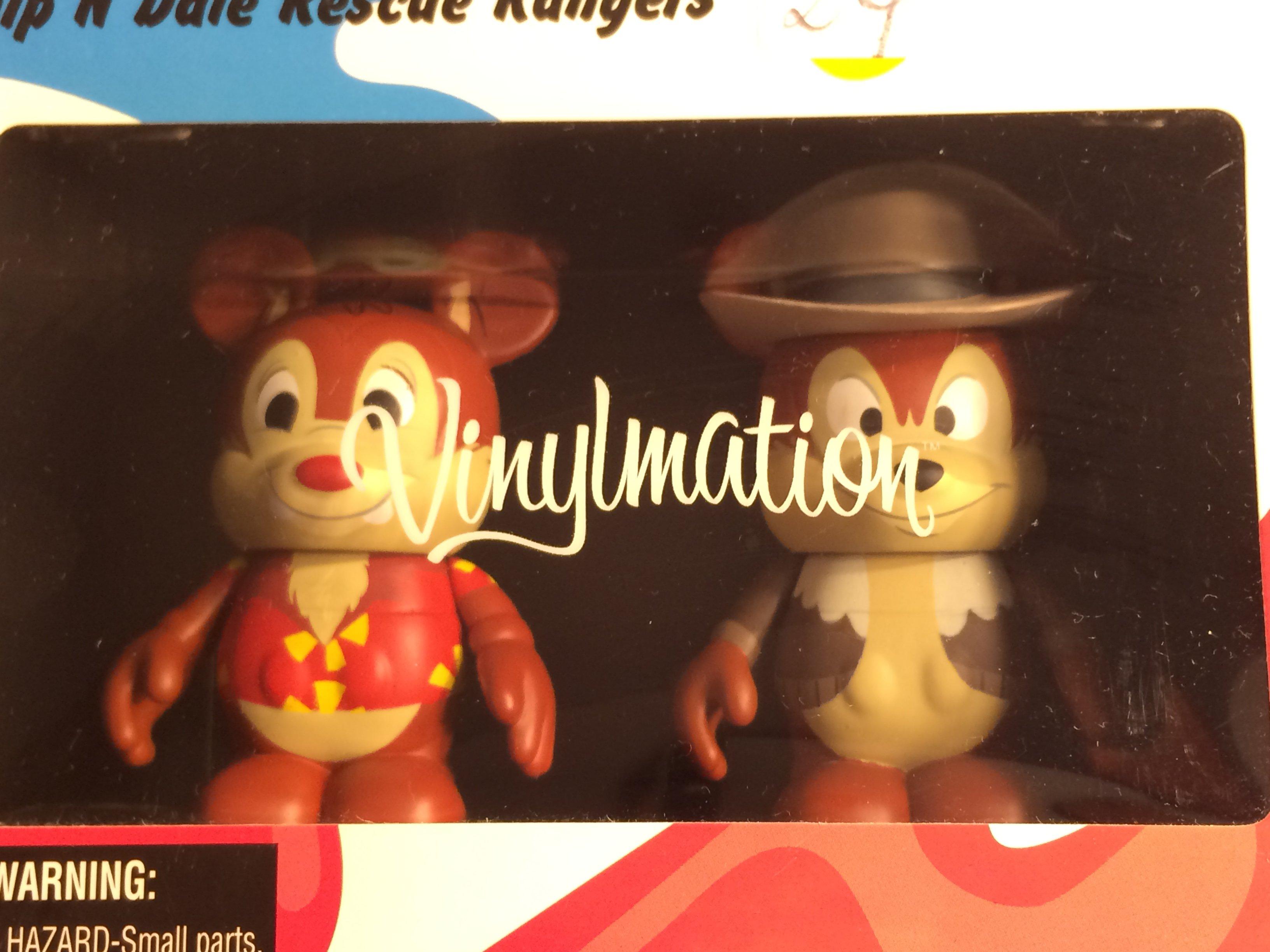 Collector Disney Vinylmation Chip N' Dale Rescue Rangers 3" Figure 6"width by 4.5" Tall Box Sz
