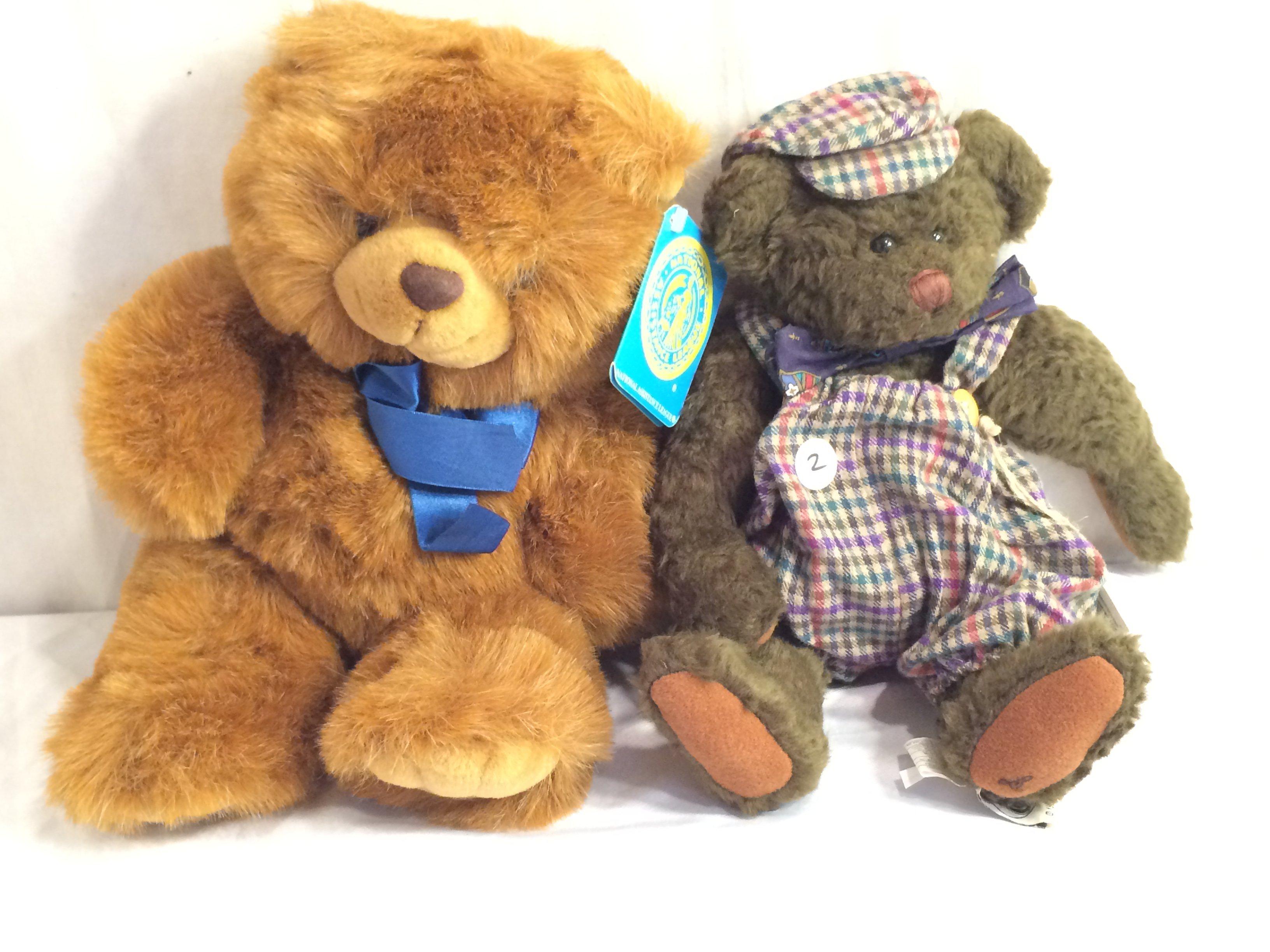Lot of 2 Collector Cottage Colletcibles Bears Size each:13"tall - See Pictures