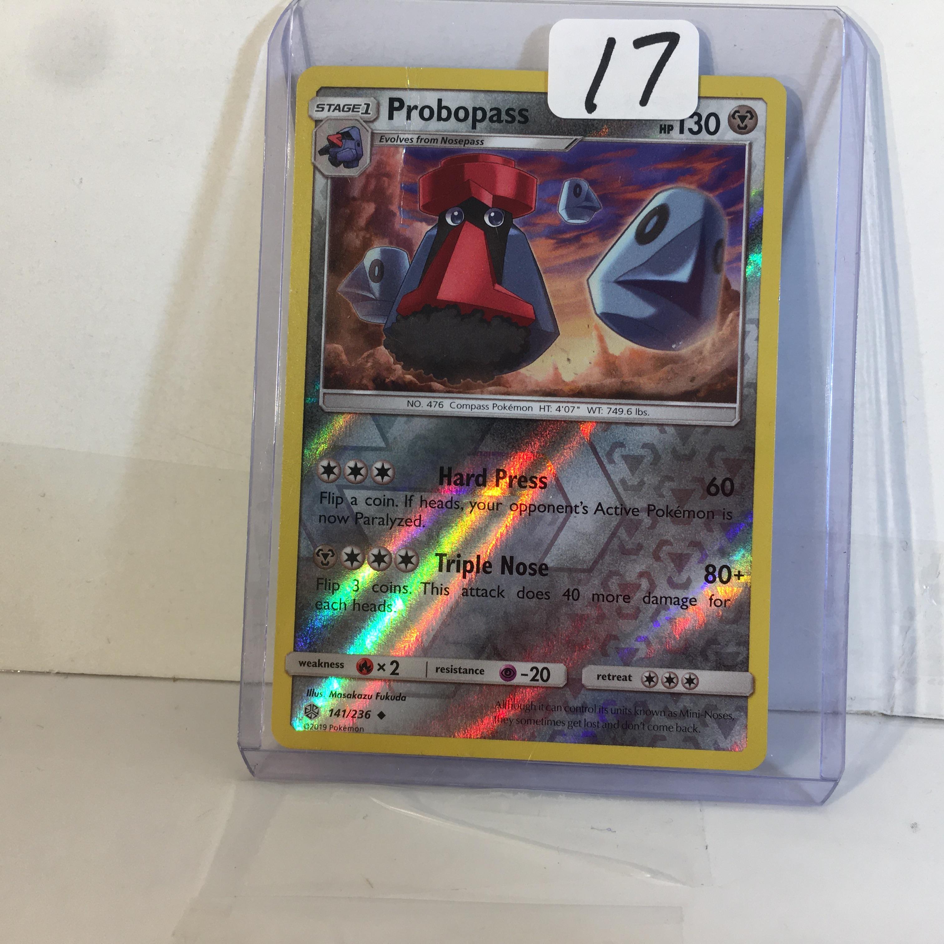 Colector Modern 2019 Pokemon TCG Stage1 Probopass HP130 Triple Nose Trading Game Card 141/236